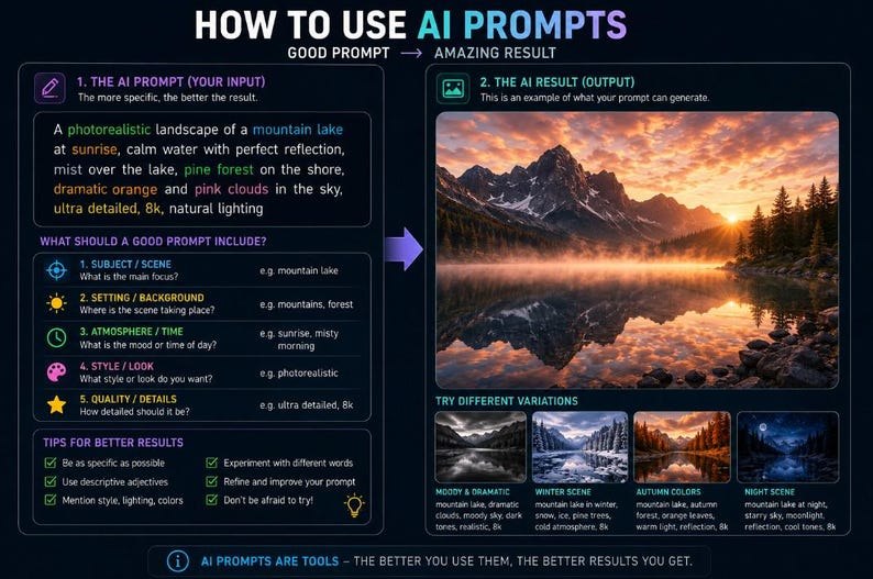 1,000,000 AI Prompts Bundle + 150,000 ChatGPT Prompts, Complete ai guide, Ultimate Midjourney Prompt Pack | Excel File | Digital Ideas image 7