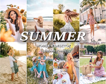 15 SUMMER Lightroom Presets, Mobile Desktop Presets, Osterfilter, Natürliche luftige Frühlingsvoreinstellungen, Pastell Instagram Filter, Florale Ästhetik