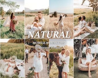44 Natural LIGHTROOM Presets, Outdoor Presets, Creamy Preset, Bohemian Preset, Warm Light Preset, Mobile Preset, Bright Airy Desktop Presets