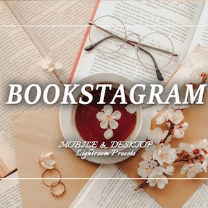 22 BOOKSTAGRAM Presets, Book Presets, Mobile Preset, Lightroom Preset Bundle for Instagram, Warm Academia, Books, Editorial Aesthetic Filter