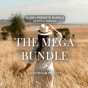 10,000+ MEGA Lightroom Presets Bundle, Mobile Presets, Boho Photo Filters for Instagram, Natural Bright Creamy Preset, Moody Desktop Preset