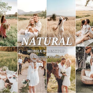 44 Natural LIGHTROOM Presets, Outdoor Presets, Creamy Preset, Bohemian Preset, Warm Light Preset, Mobile Preset, Bright Airy Desktop Presets