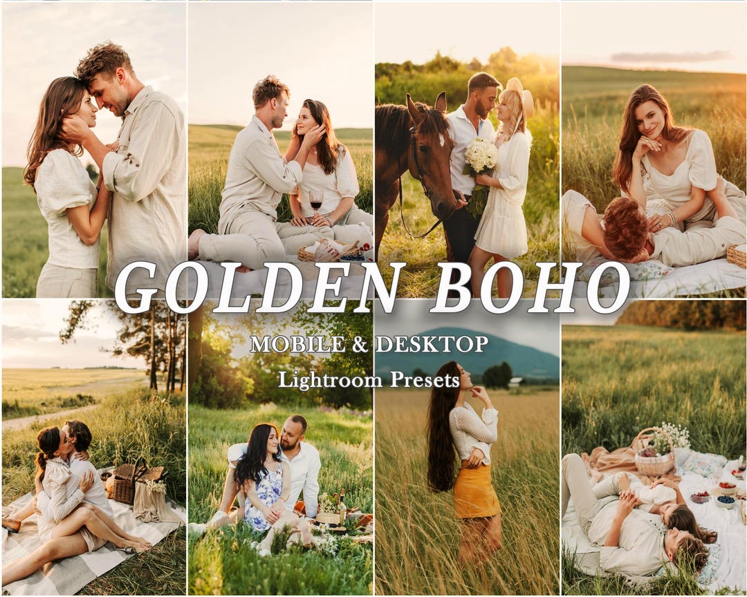 Rustic Photo Filter 45 Golden Boho Presets, Lightroom Mobile & Desktop Presets, Warm Rustic ...