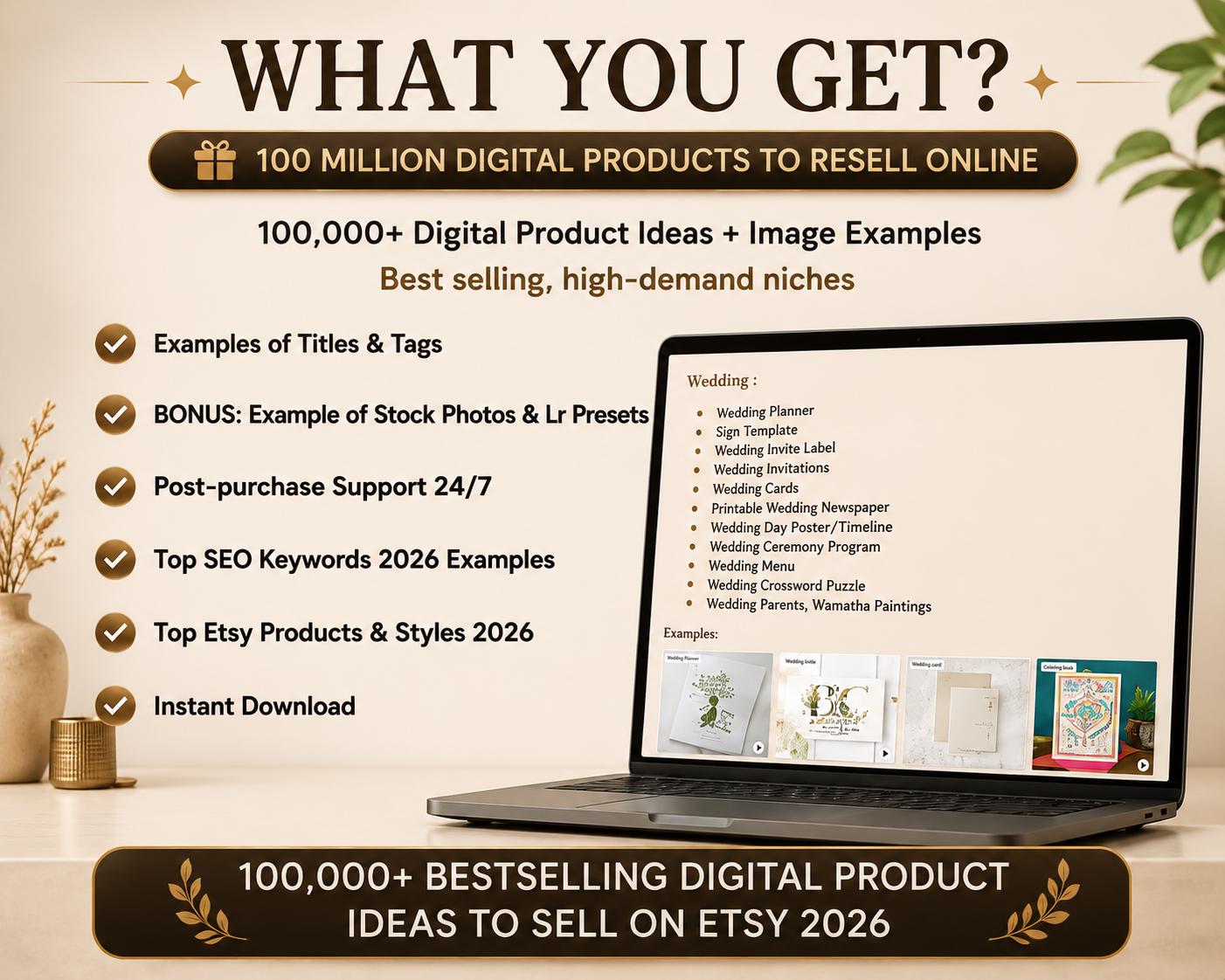 ETSY SELLER Guide + 100,000 DIGITAL Products Ideas for 2026 , Etsy ...