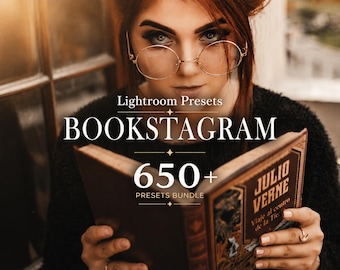 650 BOOKSTAGRAM Presets Bundle, Lightroom Presets for Mobile and Desktop, Lightroom Books Presets for Bloggers, Bookish filter,