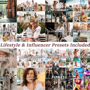 5000 Mobile LIGHTROOM Presets, Lifestyle Presets, Spring Summer Preset, Influencer Preset, Mobile Desktop Blogger travel preset Instagram image 3