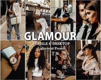 12 paramètres prédéfinis Lightroom GLAMOUR MOBILE, paramètre prédéfini élégant, paramètre prédéfini vintage, paramètre prédéfini luxe, paramètre prédéfini chaleureux, paramètre prédéfini pour influenceur de blogueur, Instagram vsco