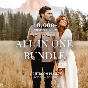 10,000+ MEGA Lightroom Preset Bundle, Boho Photo Filters for Instagram, Neutral Aesthetic Presets for Influencers, Rustic Moody Photo Preset