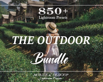 850 OUTDOOR Lightroom Presets Bundle, Mobile Desktop Preset, lightroom mobile presets, Moody Nature Preset, mobile lightroom Presets