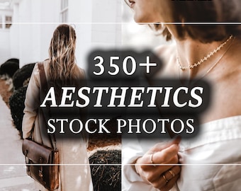 Pakiet 350+ zdjęć stockowych, pakiet zdjęć marketingowych, Instagram Minimalistyczny luksus, nastrojowa estetyka, moda