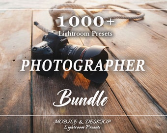 Lot 1 000 paramètres prédéfinis PHOTOGRAPHER, paramètres prédéfinis pour mobile et ordinateur de bureau, bundle prédéfinis Lightroom, paramètres prédéfinis printemps-été, paramètres prédéfinis d'humeur sombre pour l'extérieur,