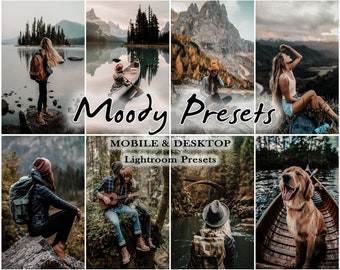 15 MOODY Presets, Lightroom Presets, Lightroom Mobile Presets, Dark Black Preset, Nature, Moody Photo Filter, Noir, Muted, Cinematic, Rustic