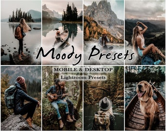 15 MOODY LIGHTROOM Presets, lightroom mobile preset, lightroom presets, black preset, nature preset, blogger , Desktop Preset, Instagram