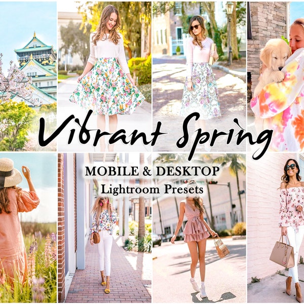 10 SPRING Presets, Lightroom PRESETS, Mobile presets, Vibrant Presets, Color preset, Influencer Presets, Aesthetic preset, Instagram filter