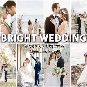 12 Professional WEDDING Lightroom Presets, Mobile Desktop Lightroom Presets, Bright Wedding Presets, Couple Preset, Light airy Preset