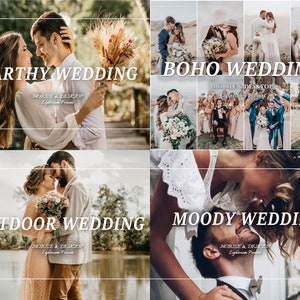 850 WEDDING Lightroom Presets Bundle, Marriage Presets, Mobile Desktop Presets, Light Bohemian Elegant Wedding Preset, Couple Love Preset image 3