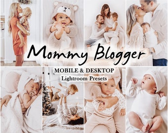 15 preimpostazioni LIGHTROOM, MOMMY Blogger, preimpostazione Baby, preimpostazioni Bright Mobile Desktop, preimpostazione boho, famiglia naturale Airy Preset, preimpostazione Warm