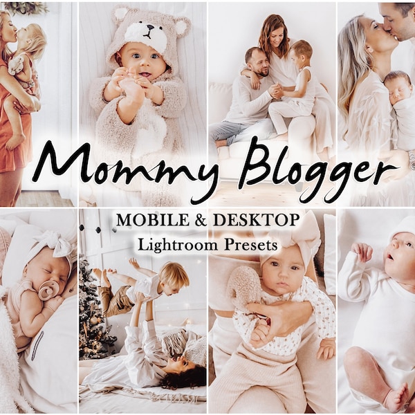 15 LIGHTROOM Presets, MOMMY Blogger, Baby Preset, helle Mobile Desktop Presets, Boho Preset, Airy Preset natürliche Familie, Warm Preset