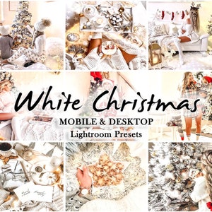 10 White Christmas Presets Lightroom Presets Mobile Lightroom Presets Christmas Presets Winter Preset, Desktop Preset, Instagram Presets