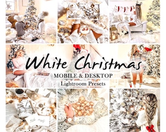 10 White Christmas Presets Lightroom Presets Mobile Lightroom Presets Christmas Presets Winter Preset, Desktop Preset, Instagram Presets