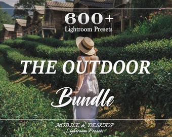 600 OUTDOOR Lightroom Presets Bundle, Mobile Desktop Preset, lightroom mobile presets, Moody Nature Preset, mobile lightroom Presets