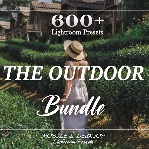600 OUTDOOR Lightroom Presets Bundle, Mobile Desktop Preset, lightroom mobile presets, Moody Nature Preset, mobile lightroom Presets