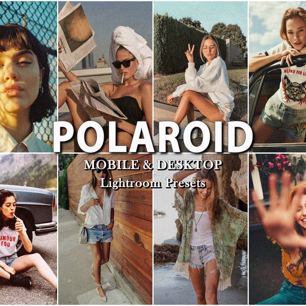 10 POLAROID LIGHTROOM Presets, lightroom mobile preset, film preset, analog preset, polaroid preset, instagram presets, travel presets