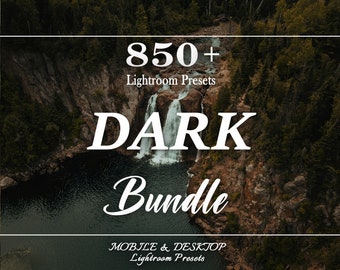 850 DARK MOODY Lightroom Mobile Desktop Presets, Black Outdoor Summer presets, Dark Outdoor presets, Aesthetic Influencer and Blogger Preset