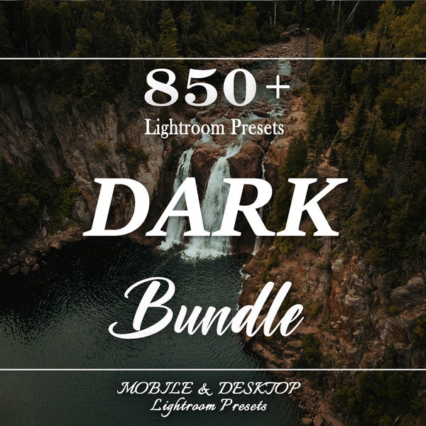 850 DARK MOODY Lightroom Mobile Desktop Presets, Black Outdoor Summer presets, Dark Outdoor presets, Aesthetic Influencer and Blogger Preset