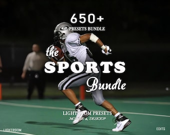 650+ sportpresets voor Lightroom Mobile en Desktop: voetbal, basketbal, honkbal en meer