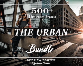 500 URBAN Presets Bundle, Mobile and Desktop Presets, Mobile Lightroom Presets, Urban Cinematic, City Lights Filter, Street City Presets