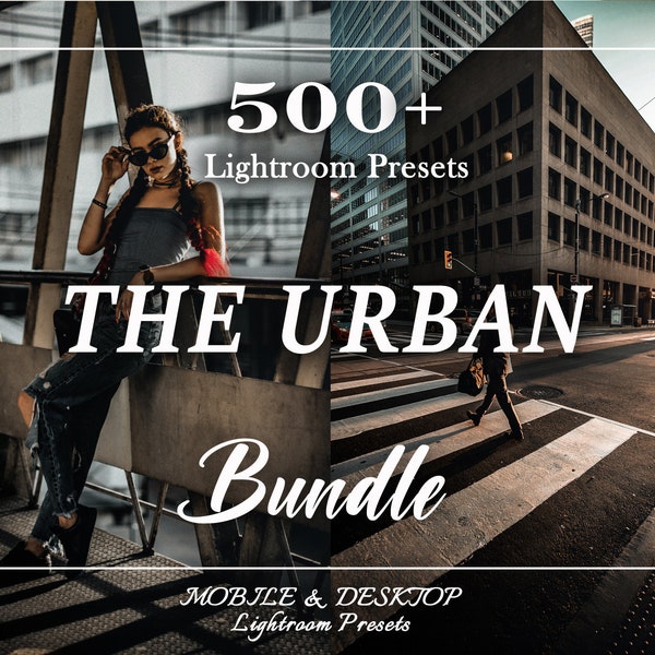 500 URBAN Presets Bundle, Mobile and Desktop Presets, Mobile Lightroom Presets, Urban Cinematic, City Lights Filter, Street City Presets