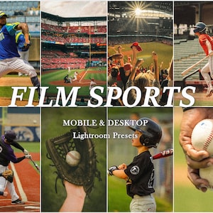 45 Sports Presets, Mobile Lightroom Presets, Desktop Preset, Game Day, Athlete, Sporty, Instagram Filter, Football, Baseball, Basketball