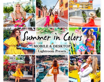 SUMMER presets, Color Presets, LIGHTROOM Mobile PRESETS, Vibrant Preset, Filters, Colors Lightroom, Instagram Blogger Lifestyle Desktop