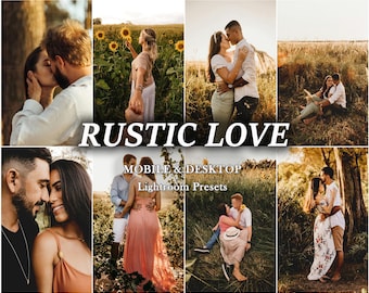 13 RUSTIC Preset, LIGHTROOM Presets, Couple Presets, Love Presets, Western Preset, natural outdoor filter, Instagram blogger, Desktop Preset