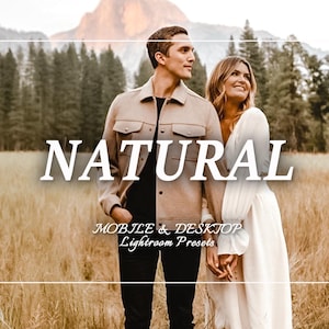 50 Natural Presets, Mobile Lightroom Presets Bundle, Bright Airy Presets, Neutral Preset, No Filter Preset, Desktop Preset, Clean white soft