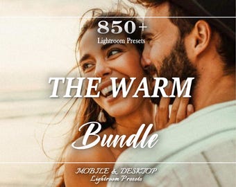 850 Warm Presets, Warm Lightroom Presets Bundle, Lightroom Warm Mobile Presets, Photo Presets, Desktop Cinematic Preset, Light Warm Preset