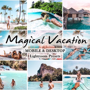 16 Lightroom Presets - Mobile Presets, Instagram Presets, desktop Presets, lightroom mobile preset - Magic Vacation Summer Filter