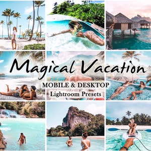 16 Lightroom Presets Mobile Presets, Instagram Presets, desktop Presets, lightroom mobile preset Magic Vacation Summer Filter zdjęcie 1