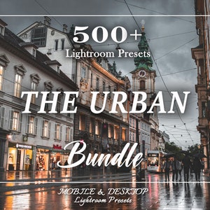 500 URBAN Presets Bundle, Mobile and Desktop Presets, Mobile Lightroom Presets, Urban Cinematic, City Lights Filter, Street City Presets
