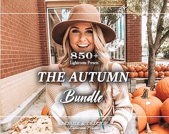 850+ AUTUMN Presets, Fall Presets, Lightroom Presets Bundle, Mobile Preset, Desktop Rustic Presets, Warm Blogger Preset, Halloween, Earthy