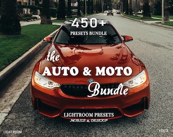450 AUTO Presets - Car Presets - Moto Presets - Automotive Lightroom Presets Bundle, Mobile Presets, Cinematic Preset, Instagram Vehicle
