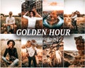 25 Golden Hour Lightroom Presets, Mobile & Desktop Preset: Warm, Rustic, Sunshine Photo Filters