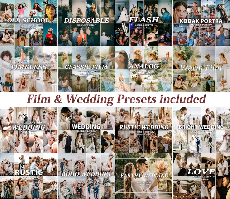 5000 Lightroom Presets Bundle, Natural Presets, Desktop Mobile Preset, Blogger Mobile Lightroom Preset, Clean Influencer, white soft preset image 8