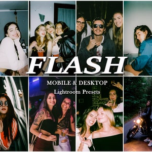 52 Flash Presets, Flash FILM Presets, Lightroom Preset Bundle, Analog Retro Presets, 35mm Presets Vintage, Classic Disposable Camera Preset