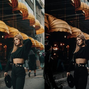 50 Cinematic Lightroom Presets - Desktop And Mobile Preset - City Dark, Night Black, Moody Urban Photography, Lightroom Mobile filter, Muted image 15