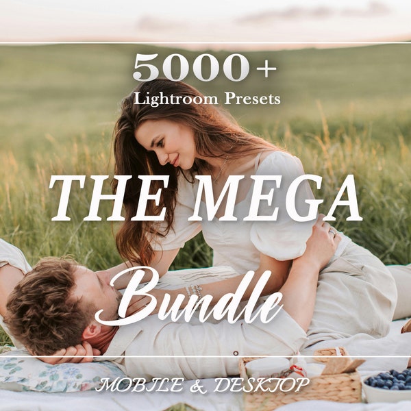 5000 MEGA Lightroom Presets Bundle, Mobile Lightroom Presets, Bright, Spring and Summer Vibrant Preset, Natural Presets, Neutral Preset