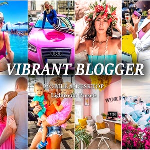27 Color PoP Presets, Colorful Lightroom Presets, Vibrant Presets, Mobile Presets, Desktop Presets Rainbow, Bright, Glowing, Radiant Presets