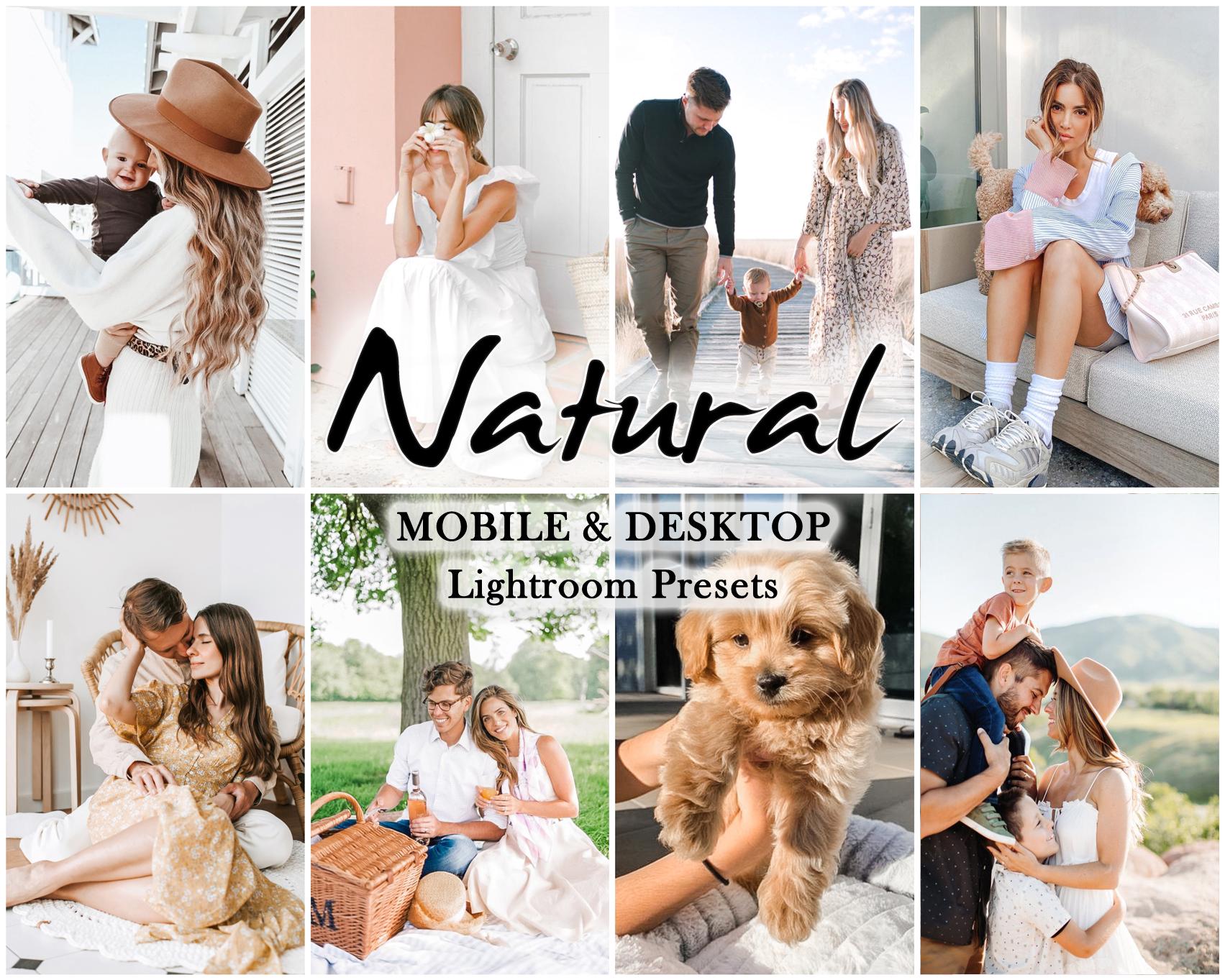 50 Natural Presets, Mobile Lightroom Presets Bundle, Bright Airy Presets, Neutral Preset, Mobile Preset, Desktop Preset, Clean white soft