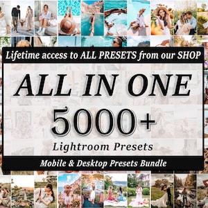 5000 Lightroom Presets Bundle, Natürliche Presets, Desktop Mobile Preset, Blogger Mobile Lightroom Preset, Clean Influencer, White Soft Preset Bild 1